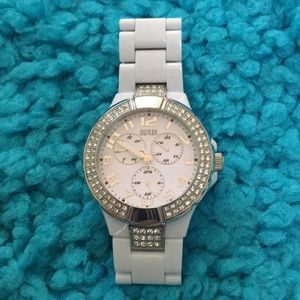 White Guess Watch